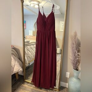 Azazie cabernet color bridesmaid dress
